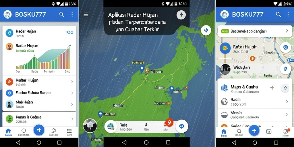 Antarmuka BOSKU777 menampilkan informasi hujan secara jelas dan real-time.
