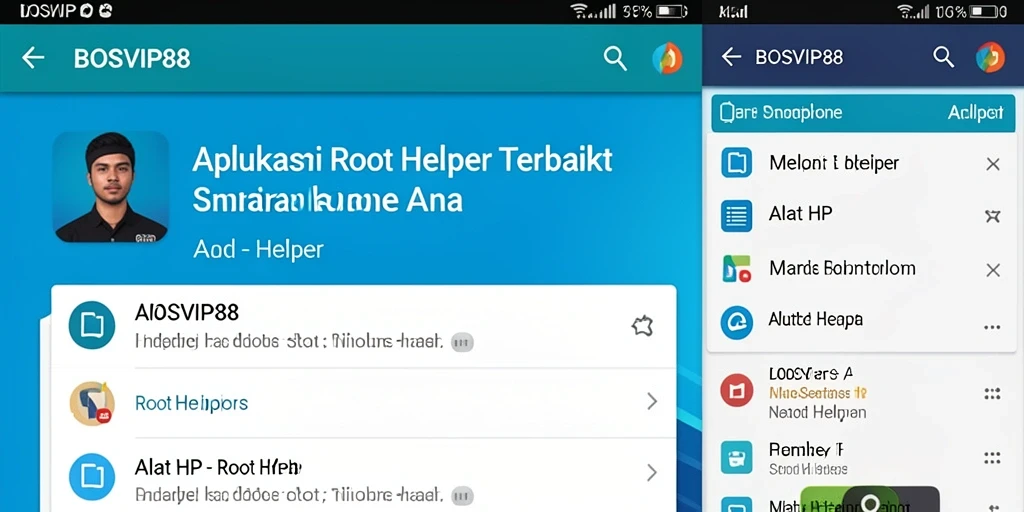 Antarmuka aplikasi BOSVIP88 yang sederhana dan intuitif.