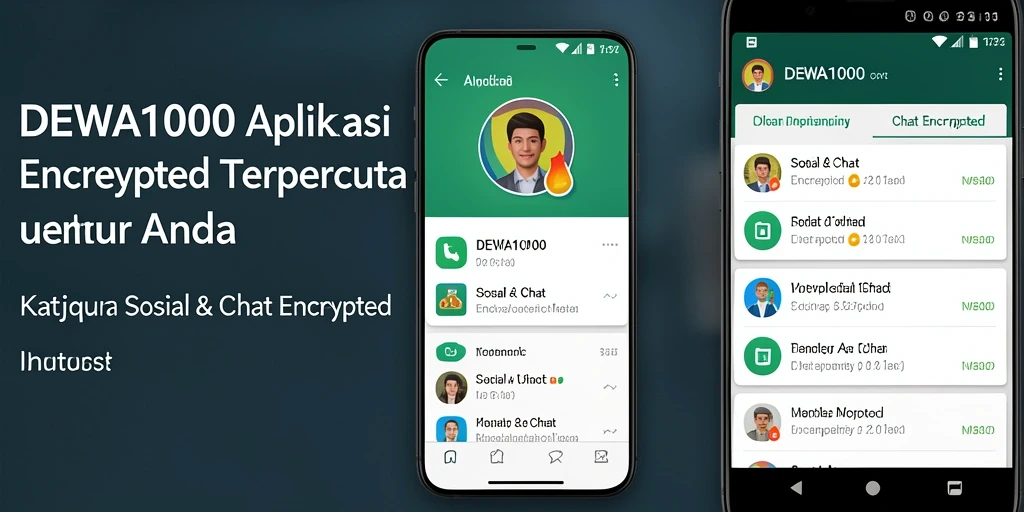 Tampilan antarmuka DEWA1000 dengan fitur Chat Encrypted yang menarik dan user-friendly.