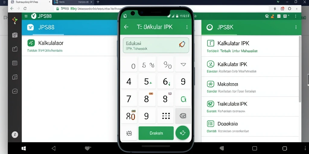 Antarmuka JPS88 menampilkan kalkulator IPK yang sederhana dan efisien.